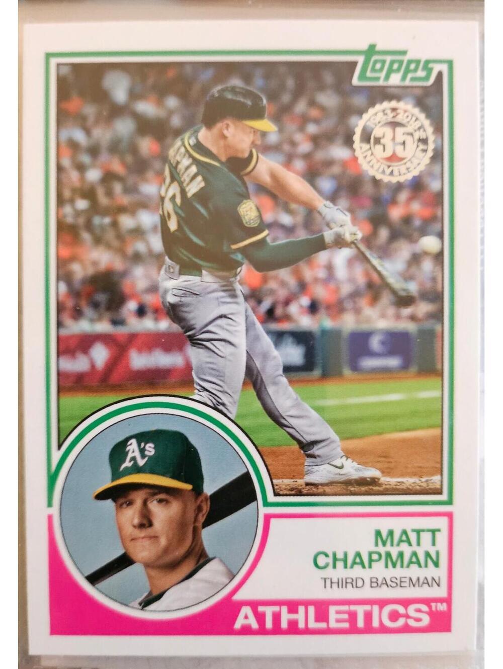 2018 Topps Update MATT CHAPMAN 1983 Topps 35th - OAKLAND ATHLETICS - #83-22